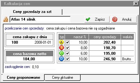 Po zarejestrowaniu kodu obcego można podczas wpisywania towarów do dokumentu wyszukiwać je zarówno według kodów własnych, jak i obcych - kliknięcie przycisku w polu Kod obcy towaru wyświetla listę