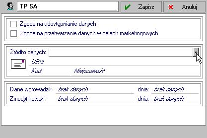 Symfonia Pro - Graficzna prezentacja danych 269 Operacje dostępne w oknie danych kontrahenta Rezerwacje kontrahenta Otwiera okno z listą wszystkich towarów zarezerwowanych dla danego kontrahenta.