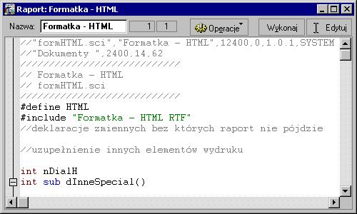 Przyciski Zapisz i Anuluj mają tu takie samo znaczenie, jak w całym programie.