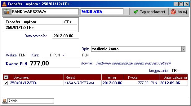 Podstawowe pojęcia i dane 99 UWAGA Po wystawieniu dla pracownika lub urzędu dowolnego dokumentu wartość tego pola zostanie zablokowana przez program (nie będzie można jej zmienić).