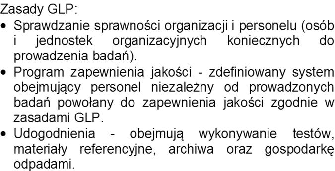 poprzez zastosowanie GLP) - Walidacja metody analitycznej - Akredytacja laboratorium Zapewnienie jakości (quality assurance) Zapewnienie jakości to system działań obejmujący: - Zarządzanie jakością