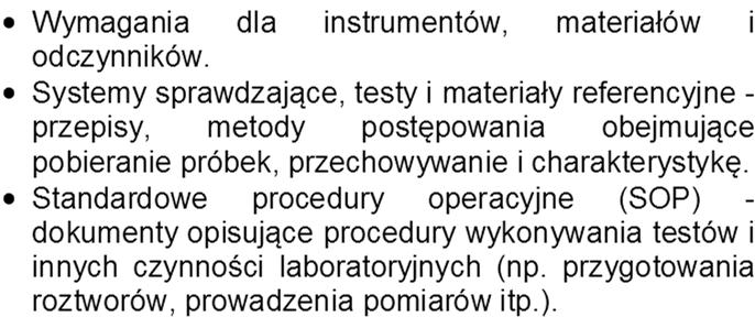 Najczęściej walidowane parametry