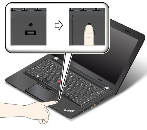 Rejestracja odcisku palca Aby zarejestrować odciski palców, należy wykonać następujące czynności: 1. Uruchom program Lenovo Fingerprint Manager.