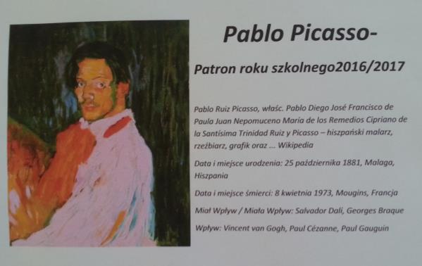 patronem jest Pablo Picasso.