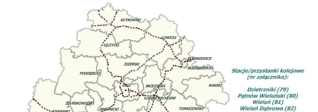 Studium integracji transportu kolejowego pasażerskiego z innymi środkami transportu dla Województwa Łódzkiego Korytarz V
