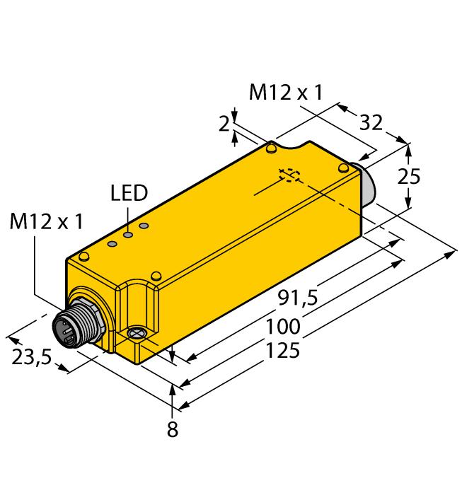 M12-Steckverbinder, dezentral einsetzbar, IP67, Zone 2/22 installierbar, Eingangskreise II(1) Ex ia,