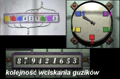 Pamiętasz kolory, jakie były na zegarze, oraz panel z 9-ma przyciskami. Jeśli nie zapamiętałeś musisz to zrobić jeszcze raz. Zagadka jest losowa.