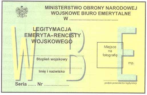 Wzór nr 34 do 23, 25 Wysokość legitymacji 55 mm, szerokość legitymacji 85 mm, oprawa twarda, materiał karton, dwustronnie foliowana Strona 1 Tło legitymacji w
