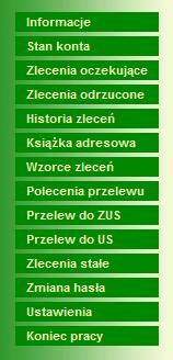 4 Informacje ogólne Po zalogowaniu się do systemu I-Bank jest wyświetlany główny widok aplikacji.