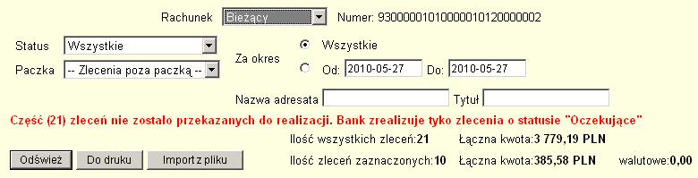 Kodowanie - domyślna wartość jest odczytywana z tabeli ustawień z pola kodowanie polskich znaków przy imporcie. 6.1.