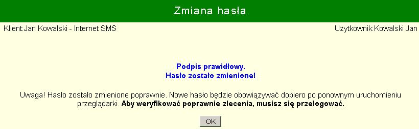 Przycisk Shift jest nieaktywny co wynika stąd, że w kodach SMS występują wyłącznie małe litery. Prawa ikona - okno z podglądem wprowadzonego hasła.