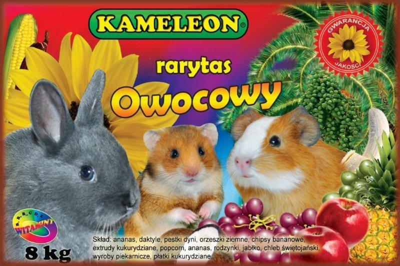 Rarytas owocowy dla gryzoni 8kg worek Skład: owoce suszone(morela, ananas,rodzynka, daktyle,