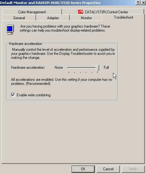 NDR-HA1104 1.0 version - User s manual RECORDER OPERATION And then select Advanced Troubleshoot then set the Hardware Acceleration to Full. Please make sure that DirectX version 8.