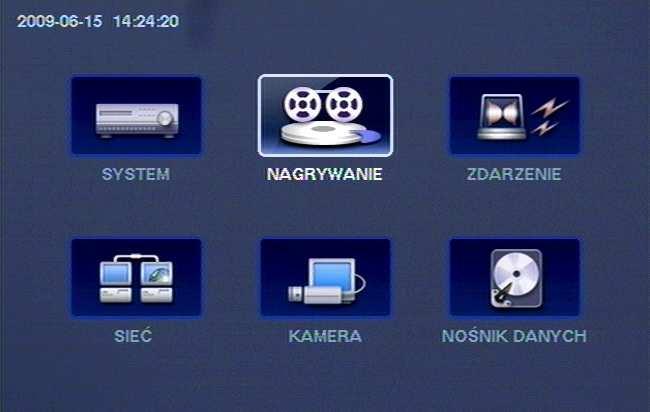 MENU REJESTRATORA NDR-HA1104 - Instrukcja obsługi wer. 1.0 3.2.