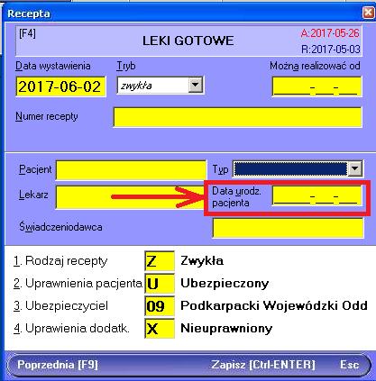 5 Gdy mamy do czynienia z numerem PESEL opiekuna ustawowego, typ (numeru) ustawiamy na O obrazek na następnej