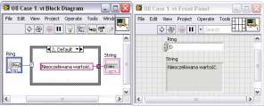 Rysunek 16. While jako główna pętla programu Pętla while Kolejną pętlą dostępną w LabView jest while. Diagram zawarty w pętli wykonuje się dopóki, dopóty warunek kontynuacji jest prawdziwy.