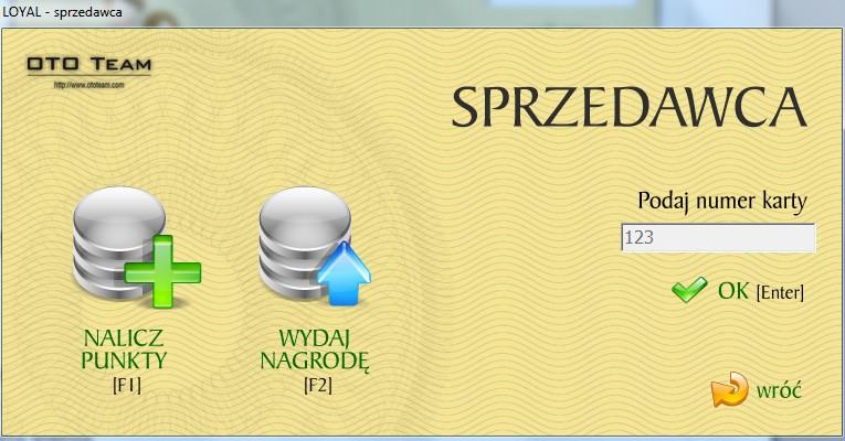3. Przycisk Nalicz punkty lub klawisz F1 służy do ręcznego naliczania punktów za transakcję 4.