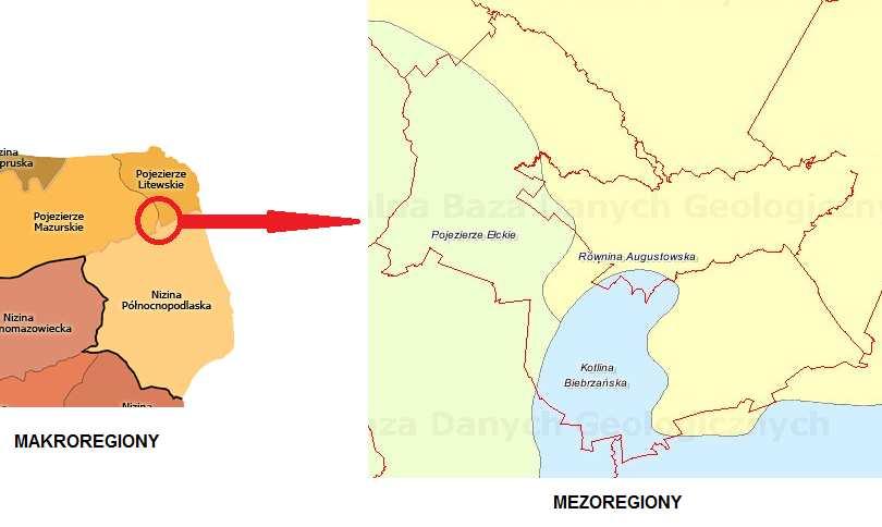 Pojezierzy Mazurskich. Jest to obszar młodoglacjalnego wyznaczonego przez zasięg zlodowacenia północnopolskiego. Ryc. 7.