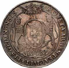 Jan ll Kazimierz 118. Talar 1649, Gdańsk Król Polski 1648-1668 Aw.: Popiersie króla w prawo, w koronie i dekorowanej wicią roślinną zbroi.