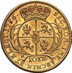 13,29 g Au stan 2/2- Za panowania Augusta III Sasa (1734-1763) mennice koronne na terenach Rzeczypospolitej nie działały.
