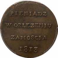 Zamość 216. 6 groszy 1813, Zamość PCGS XF45 z napisem otokowym Aw.