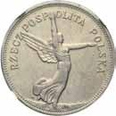20,0 mm; Ag N ajwyższa nota. Jedna z najrzadszych obiegowych monet okresu II RP.