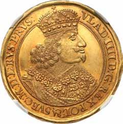 Władysław lv Waza Król Polski 1632-1648 84. Donatywa wagi 2 dukatów 1647, Gdańsk NGC MS63 (MAX) najwyższa nota gradingowa na świecie Aw.