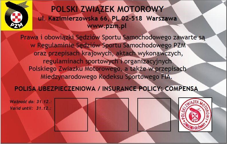 numer licencji g) prawa i obowiązki sędziego c) imię i nazwisko h) polisę
