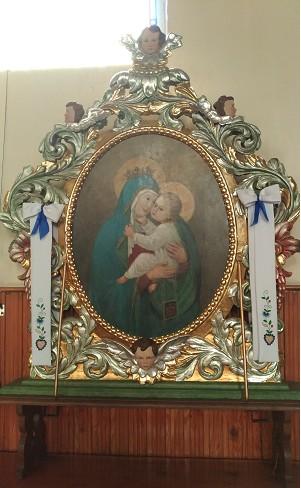 Obraz Chmieleńskiej Pani w srebrnej sukience Czasy starego drewnianego kościoła pamiętają pięknie