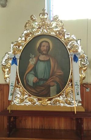 Panna Dobrej Rady z jednej strony, z drugiej Ofiarowanie Chrystusa w Świątyni), w mniejszym obrazy