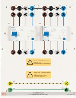 2 RCD extension board with type F and type EV RCDs, 30 ma CO3209-8X 1 The RCD extension board demonstrates the design and operating principle of specific RCDs and how to wire them sensibly.