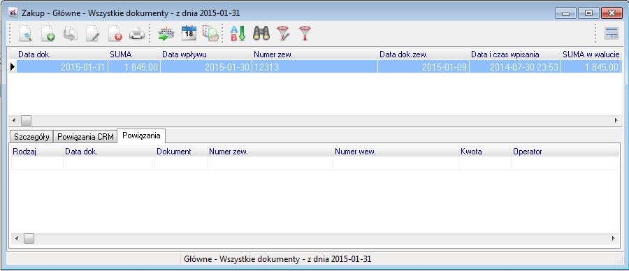 Strona tytułowa w miejscu tym użytkownik ma możliwość wydrukowania pierwszej strony dla ewidencji przychodów.