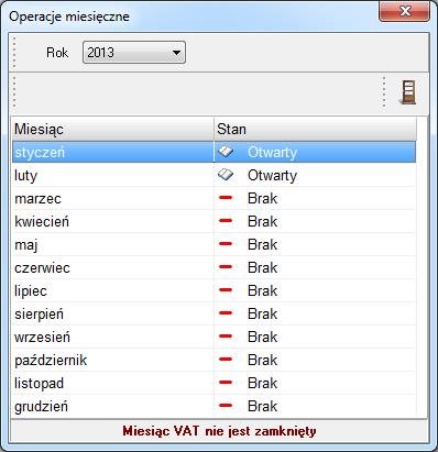 Rok otwieramy/zamykamy w menu głównym Operacje Operacje roczne Otwieranie/zamykanie lat.