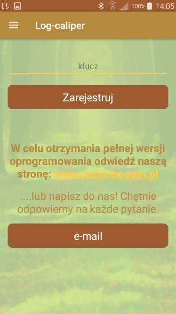 4.6 Aktywacja do pełnej wersji 1. W menu bocznym kliknąć Zarejestruj 2. Wpisać klucz licencyjny, kliknąć Zarejestruj 3. Klucz prawidłowy.