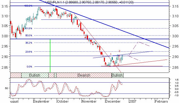 Usd/Pln w takt zmian z rynku Eur/Usd Importerzy dolarowi mogą pomyśleć o spekulacyjnym odbezpieczeniu się po cenie 2,96-2,96 lub też poczekać na wzrost kursu do 3,00 i dopiero wtedy pozbyć się