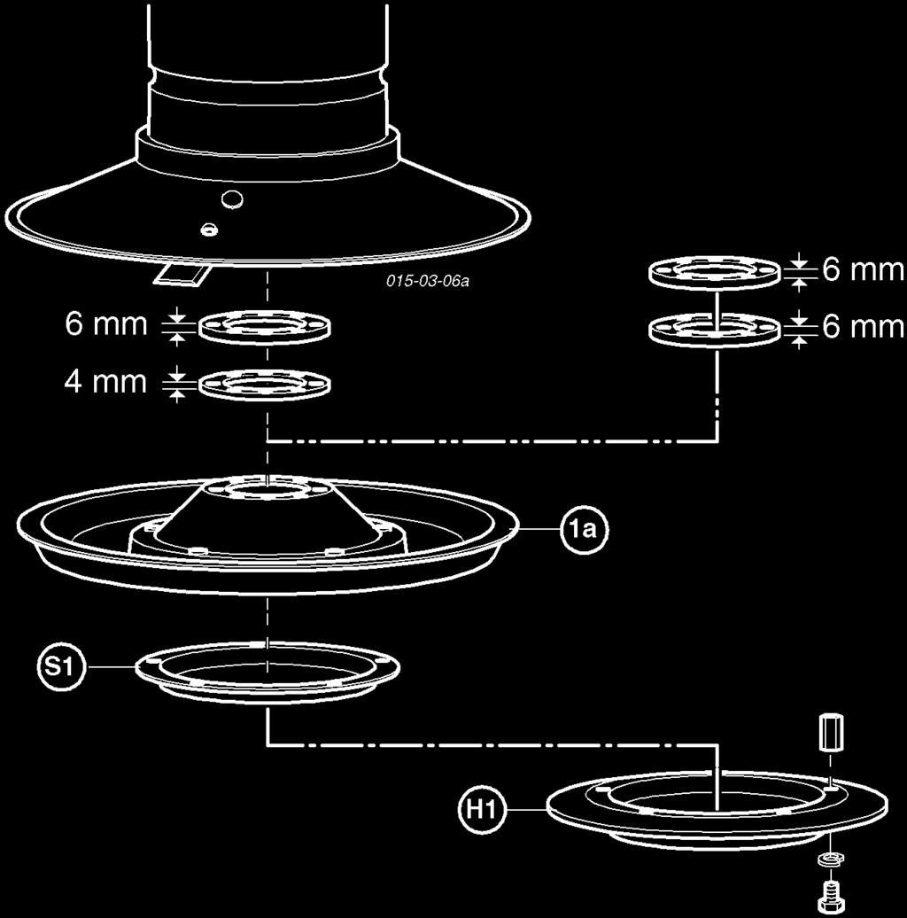 Davon sind 2 Stück (4mm, 6mm) schon ab Werk montiert. 1. Gerät mit Hubwerk ausheben (~ 5 cm).