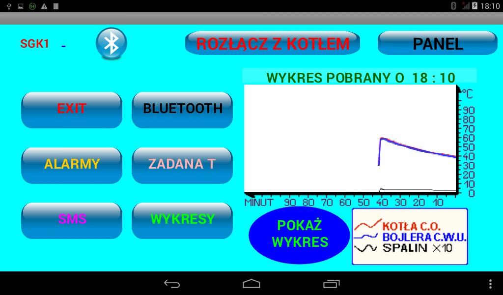 ZADANA T: (temperatura): można zmieniać