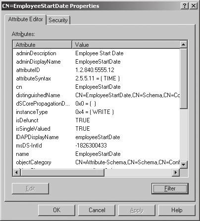 44 Część I: Omówienie usługi Windows Server 2008 Active Directory Rysunek 2-5 Używanie programu ADSIEdit.msc do dezaktywowania atrybutu schematu.