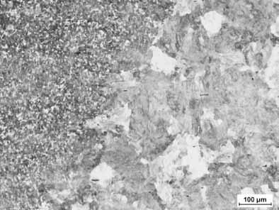 Zone of grain growth in the heat-affected zone (point 3 from fig. 5) Rys. 20.