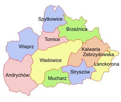 Położenie Lokalizacja Gmina Brzeźnica znajduje się w północnej części w dolinie rzeki Wisły, na obszarze geograficznym Bramy Krakowskiej oraz w południowej części na obszarze Pasma Draboż.