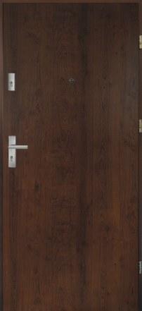 Drzwi w rozmiarach "80", "90". ORBITAL 12B Drzwi stalowe zewnêtrzne o gr. 55 mm w kolorze z³oty d¹b, orzech, antracyt.