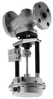Œrednica nominalna DN 15 do DN 100 Ciœnienie nominalne PN 10 do PN 40 Zakres temperatury 10 do 220 C Zawór przelotowy V2001 mo e wspó³pracowaæ z si³ownikiem pneumatycznym lub elektrycznym: si³ownik