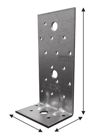 wkrętów S5,0. Łącząc element drewniany z betonowym, należy zastosować kotwy mechaniczne (W) lub chemiczne (T-HP) Simpson Strong-Tie.