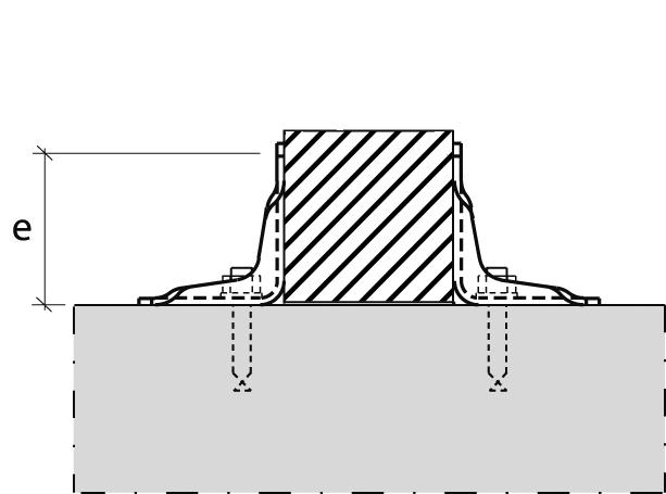 R lassic - złącze kątowe wzmocnione PRMETRY TEHNIZNE belka - beton Połączenie dwoma kątownikami do betonu, współczynniki modyfikacyjne dla kotew współczynnik Typ dla dla /3 dla F /5, bolt1 dla F /5,