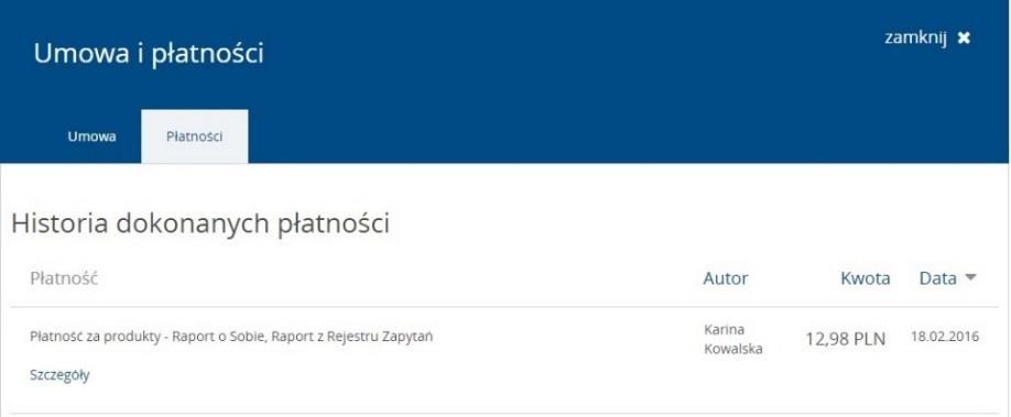 Instrukcja Użytkownika System BIG.pl Strona 156 z 164 Kliknięcie w link Szczegóły powoduje wyświetlane okna zawierającego dane dotyczące zamówienia.