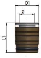 PI10 pierścień wciskowy do zastosowanie przy korpusie z tworzywa, z mosiądzu bądź z aluminium Ø D1 L1 ciężar [g] typ 4 9 14,5 3,6 PI10-04-N 6 11,5 16,5 5,7 PI10-06-N 8 13,5 17 7,9 PI10-08-N 10 15,5