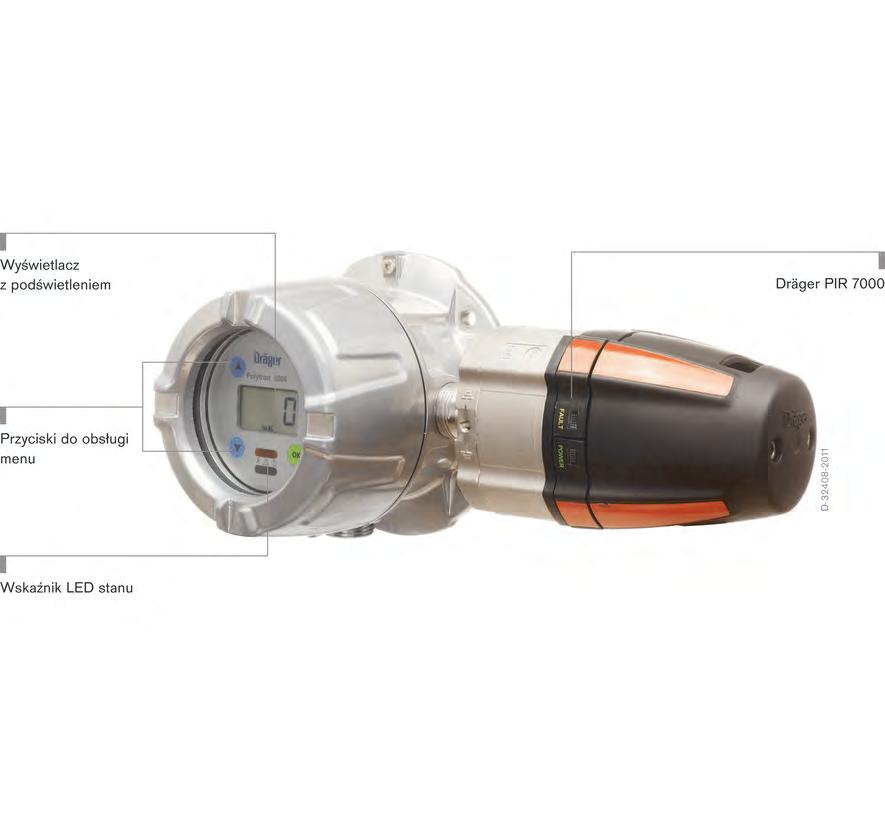 Dräger Polytron 5700 IR Detektor gazów i par palnych Dräger Polytron 5700 IR to ekonomiczny przetwornik do wykrywania stężenia palnych gazów w zakresie DGW w strefach zagrożonych wybuchem.