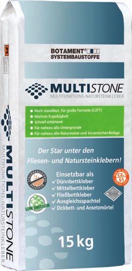 Nowa zaprawa klejowa do kamieni naturalnych więcej możliwości zastosowań Multistone jest nową zaprawą klejową z rodziny Multifamilie do kamieni