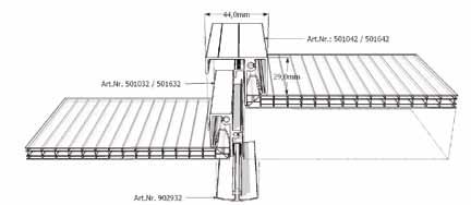 Elementen die modular der Länge nach aneinander gereiht verbunden