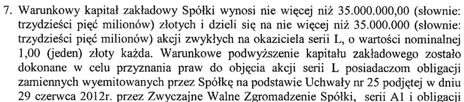 Załącznik do rb 15/2016 z dnia 29 lipca 2016 r. TREŚĆ 7 UST. 7 STATUTU SFINKS POLSKA S.A. PRZED ZMIANĄ: TREŚĆ 7 UST. 7 STATUTU SFINKS POLSKA S.A. PO ZMIANIE: 7.